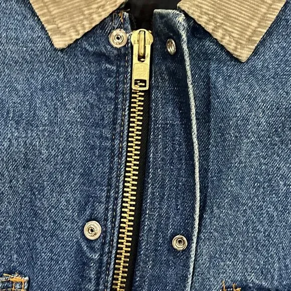 Vintage 90s Dickies Denim Work Jacket Quilted Lined Barn Coat Men’s XXL - Picture 2 of 9